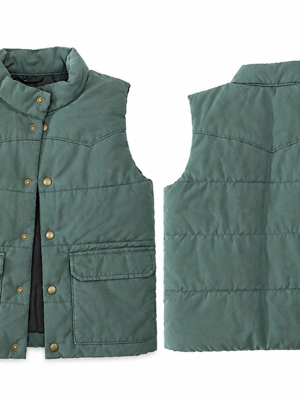 Old Navy Quilted Puffer Vest - Green